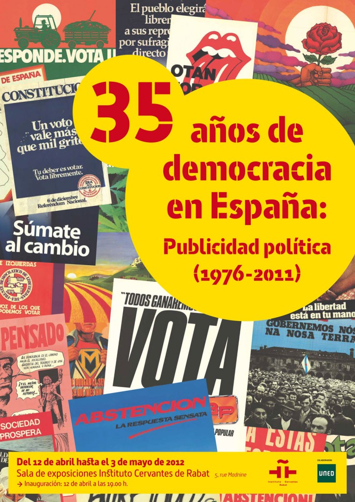 Cartel de la exposición 35 años de democracia en España para el Cervantes de Rabat