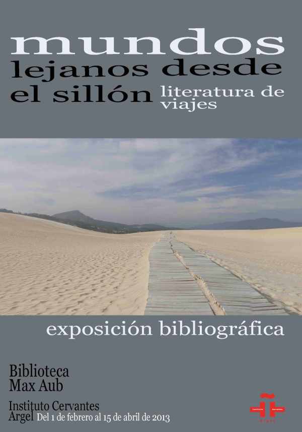 Cartel de la exposición bibliográfica de literatura de viajes - Biblioteca Max Aub