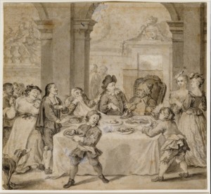El banquete de Sancho, por Hogarth, William (1697-1764). Imagen por cortesía de Britannica Image Quest. 