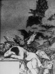El sueño de la razón produce monstruos, de Francisco de Goya (1797)