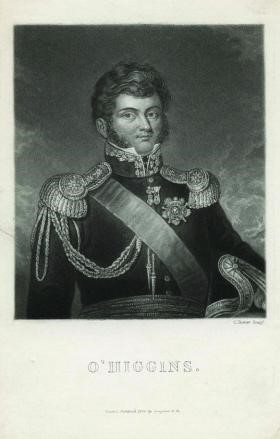 Bernardo O'Higgins. General militar durante las luchas independentistas sudamericanas del siglo XIII