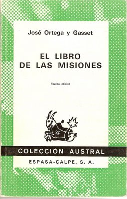 Libro de las misiones, de José Ortega y Gasset